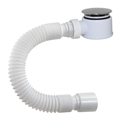 DX-502 Сифон для душ. поддона ОРИО 1 1/2х50, высота h=45мм,пластик/хром с гиб.труб.40-50 DX-502 Сифон для душ. поддона ОРИО 1 1/2х50, высота h=45мм,пластик/хром с гиб.труб.40-50