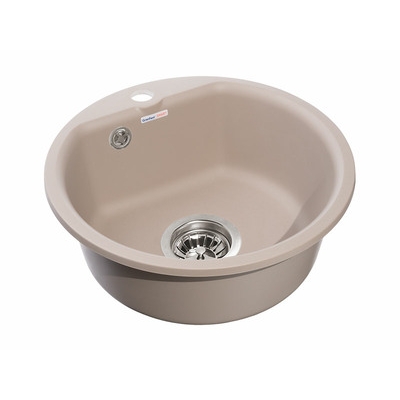 Мойки GRANFEST SMART SM435 (мрамор) 1-чаша d=435мм ПЕСОЧЫЙ (без сифона)