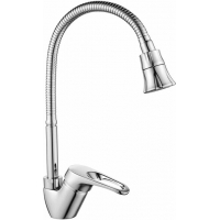 Смеситель Кухня шар d35 гибгий излив, боковой, хром ROSSINKA B35-26