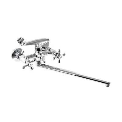 Смеситель Ванна SANTREK AQUA-325 "CLASSIC" 1/2 м/к шар. перекл. Крест SL596 длинный плоск нос