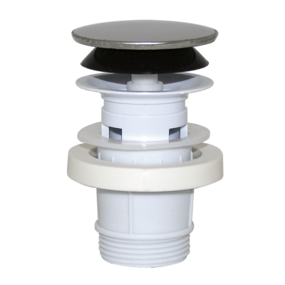 BP-803 Выпуск ОРИО "клик-клак" 1 1/4" автомат.пластик(грибок завал.металл)