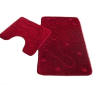 Коврик д/ванны 2 предм. ZALEL 60*100- бордовый Турция