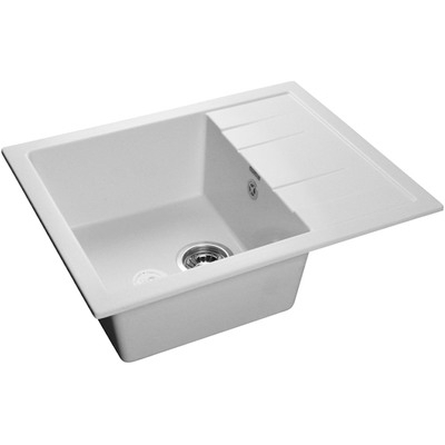 Мойка GRANFEST GF-Q650L 1чаша+крыло 650*500 мм (иней)