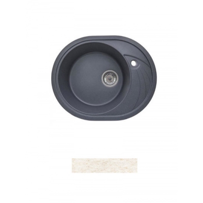 Мойка GRANICOM G-020 (570*460мм), 1 чаша+ крыло овал (шампань)