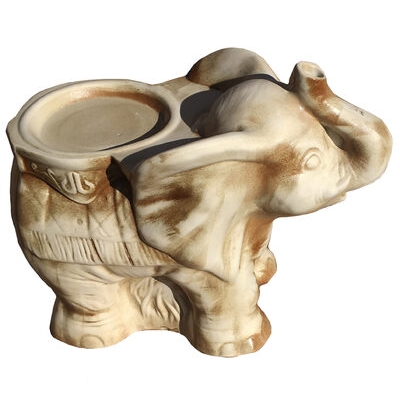 Подставка ПОД ЦВЕТНИК керамическая "Слон" (цвет ПОД ШАМОТ) Подставка ПОД ЦВЕТНИК керамическая "Слон" (цвет ПОД ШАМОТ)