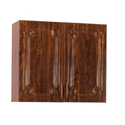 Шкаф для посуды 80 кедр (ГЛЯНЕЦ) (с сушкой) фасад МДФ