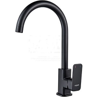 4033B-2 Смеситель Кухня LEDEME (на гайке) МАКСИ шар d35 (черный)