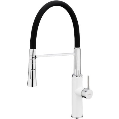 4452-8 Смеситель Кухня Frap d-35 (белый/черный) *