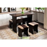 Обеденная группа тип 1 - венге/шоколад-бежевый (2 места)