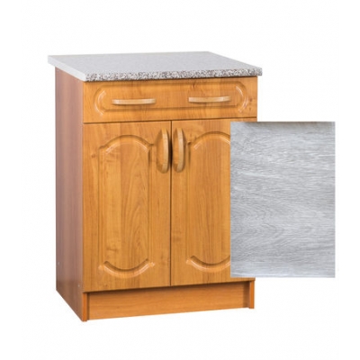 Рабочий стол 60 Берёза (2дв.+1ящ.) фасад МДФ ,столешница цвет (САХАРА) Рабочий стол 60 Берёза (2дв.+1ящ.) фасад МДФ ,столешница цвет (САХАРА)