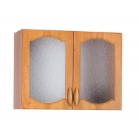 Шкаф для посуды 80 ольха (со стеклом) фасад МДФ