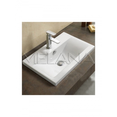 800-9393 (60) / S60/ Х Раковина для ванной врезная 610х395х185 MELANA