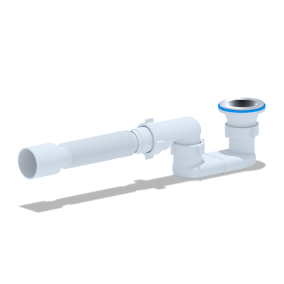 E015 Сифон Ани для душ поддона плоский 1 1/2 г/т 40*50