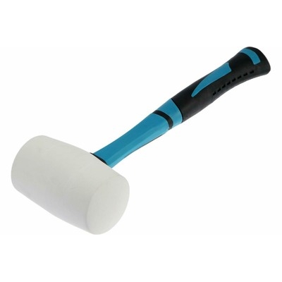 Киянка ТУНДРА, фиберглассовая рукоятка, белая резина, 750 г 881759