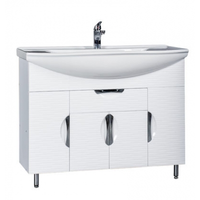 Подстолье "Джульетта-105" 3D Волна 1 ящик, 4двери (белый) под ум.Стиль105 1024х800х345