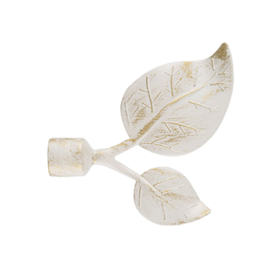 Наконечник Лист большой (набор 2 штуки) D16 белое золото (A109-16)