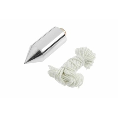 Отвес цилиндрический ТУНДРА, шнур 5 метров, 200 г 1743489