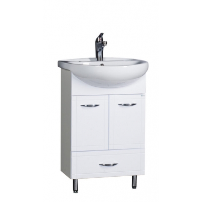 Подстолье "Мальта-55" 2 двери 1 ниж.ящик (белый) под ум."Уют-55" 495х800х300 Подстолье "Мальта-55" 2 двери 1 ниж.ящик (белый) под ум."Уют-55" 495х800х300