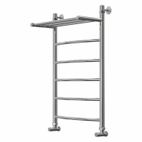 Полотенцесушитель Универсал с полкой 60-100 ф1" 7 перекладин (К-вентиль, 1*3/4 г/г Дуга) 07636