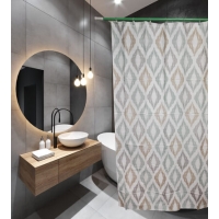 Штора д/ван SANTREK HOME 180х180 PEVA 60623 с кольцами Кофейный камень (П179) Штора д/ван SANTREK HOME 180х180 PEVA 60623 с кольцами Кофейный камень (П179)