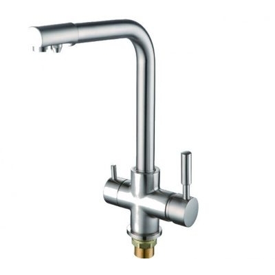 4352-5 Смеситель Кухня Frap d-40 на гайке МАКСИ (сатин) под фильтр для питьевой воды