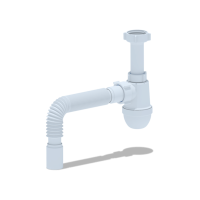 C0125 Сифон Ани 1 1/2"* 40без выпуска с г/тр.40х40