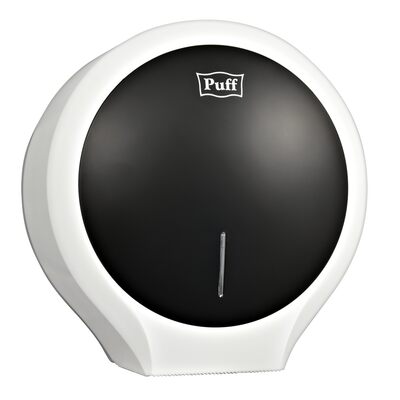 Диспенсер для туалетной бумаги Puff-7135S пластик, ХРОМ, втулка не менее 45мм, диаметр рулона 24см НОВИНКА!!!