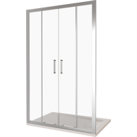 Душ.ограждение LATTE WTW-TD-150-G-WE Прямое, стекло ГРЕЙП мм (без поддона и автослива)