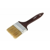 Кисть плоская ЛОМ, натуральная щетина, пластиковая рукоятка, 2.5", 63 мм 1818214