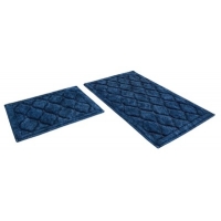 Коврик универсальный хлопковый SHAHINTEX BAMBOO LUX 60х100+60х50 голубой 11