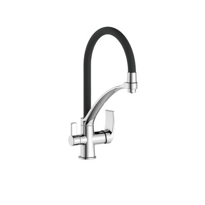 4369 Смеситель Кухня Frap d-35 c подключением фильтра питьевой воды (черн/хром)