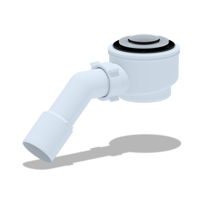 E411CL Cифон для душ поддона 1 1/2* 50 с п/т 45 гр. 40*50 хром клик-клак