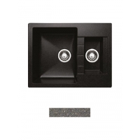 Мойка GRANICOM G-017 (640*495мм), 2 чаши CUBA (грей)