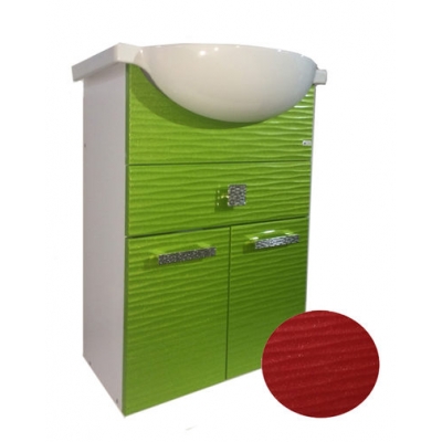 Подстолье "FIESTA-55" волна 3D 1 ящ. 2 двери под умыв."Эрика-55" (гранат мет.) 487*800*302 Подстолье "FIESTA-55" волна 3D 1 ящ. 2 двери под умыв."Эрика-55" (гранат мет.) 487*800*302