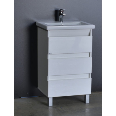 Подстолье "Лайн-50 " ЭМАЛЬ (белый) 3 ящика под умыв "Como-50" 500*780*385