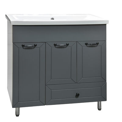 Подстолье "Вегас 80" 3 дв 1 ящ. ниж. (Графит софт) под умыв."Como-80" 765*800*430