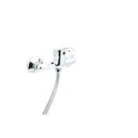 Смеситель Душ SANTREK AQUA-725 "STANDART" шар. d-35 SB03/SB19 (гориз руч, ниж подкл душ шланга)