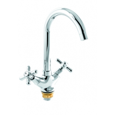 Смеситель Кухня SANTREK AQUA-420 "CLASSIC" LUX 1/2 м/к Крест SL 595 (на гайке)