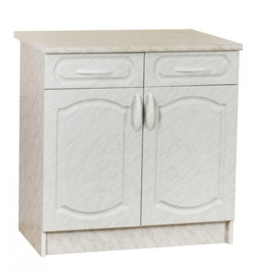 Рабочий стол 80 карара (2ящика) фасад МДФ столешница цвет (КАРАРА)