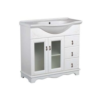 Тумба ВАРНА 85 С - стекло под рак. "DELLA MIA - 85" напольная, 3 ящ. Белый (BAS) МБ00030 Тумба ВАРНА 85 С - стекло под рак. "DELLA MIA - 85" напольная, 3 ящ. Белый (BAS) МБ00030