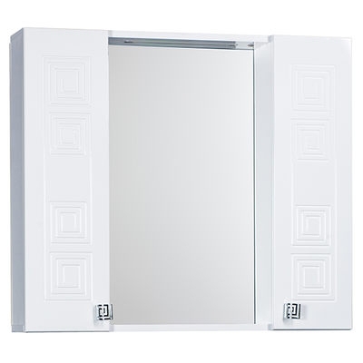 Зеркало "Греция 80" С 002 с подсветкой белый 800х720х166 Зеркало "Греция 80" С 002 с подсветкой белый 800х720х166