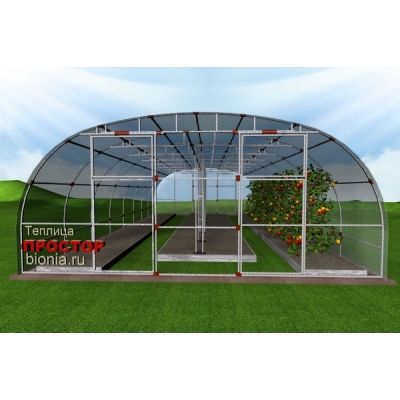 Теплица из поликарбоната Простор 2Д 5х8 м