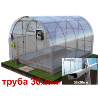 Теплица из поликарбоната Деметра Люкс 3х4 м