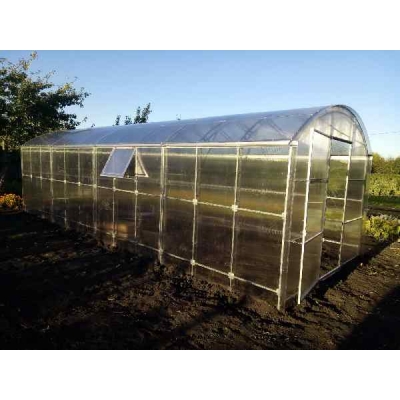 Теплица из поликарбоната Прямостенная Люкс Усиленная 3х6м (шаг дуг 0,65м)