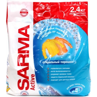 Стиральный порошок SARMA active универсал горная свежесть 2400 гр.(6)
