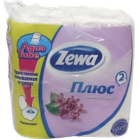 Бумага туалетная ЗЕВА ПЛЮС 2-х слойная сирень 4 шт.(24)