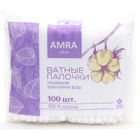 Палочки ватные AMRA пакет 100 шт.(52)
