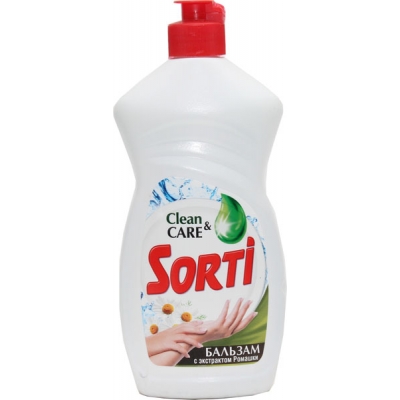 Моющее средство для посуды SORTI clean & care бальзам с экстрактом ромашки 450 гр./(20)