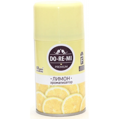 Освежитель воздуха "ДО-РЕ-МИ ПРЕМИУМ" сменный блок лимон 250 мл.(12)
