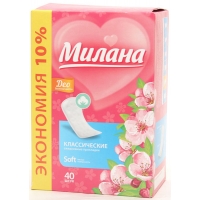 Прокладки "МИЛАНА" ежедневные Классик део софт весенние цветы Эконом 40 шт.(24)